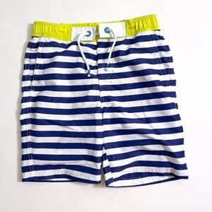 Mini Boden Striped Swim Trunks Board Shorts size 7-8
